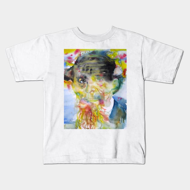 CHARLES DICKENS - watercolor portrait .1 Kids T-Shirt by lautir